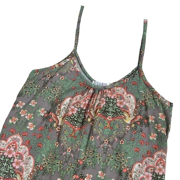 Labiz Floral Paisley Print Sage Green Romper - Picture 5 of 14